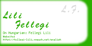 lili fellegi business card